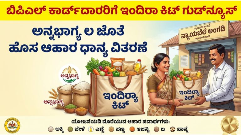 ಬಿಪಿಎಲ್ ಕಾರ್ಡ್‌ದಾರರಿಗೆ ಇಂದಿರಾ ಕಿಟ್ ಗುಡ್‌ನ್ಯೂಸ್