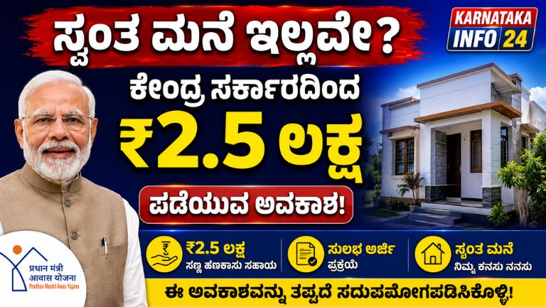 ಕೇಂದ್ರ ಸರ್ಕಾರದಿಂದ ₹2.5 ಲಕ್ಷ ಪಡೆಯುವ ಅವಕಾಶ!